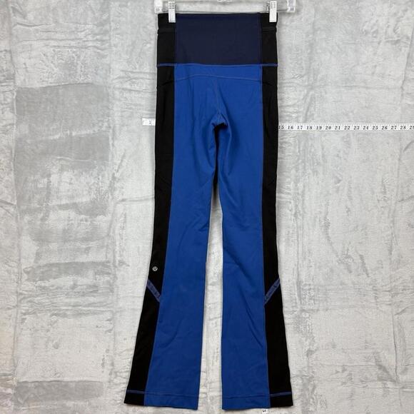 Lululemon Run Ice Queen Wide Leg Pants Tight Size 2 Zip Pockets Skinny Y2K Gym - Picture 1 of 7